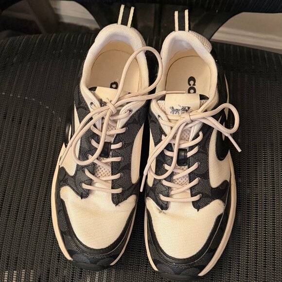 Coach Women's Strider Sneaker Graphite Charcoal 8.5 Signature Canvas No Box - Picture 6 of 16